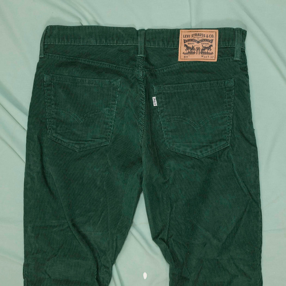 levi's 511 corduroy green